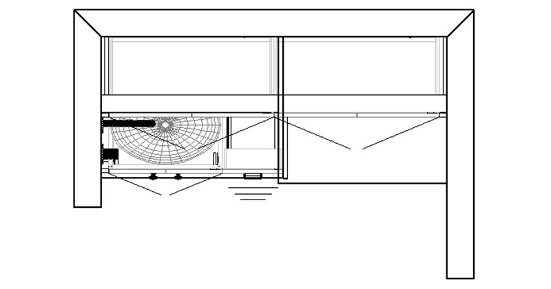 Contemporary Laundry And Bathroom Indented Head Floorplan